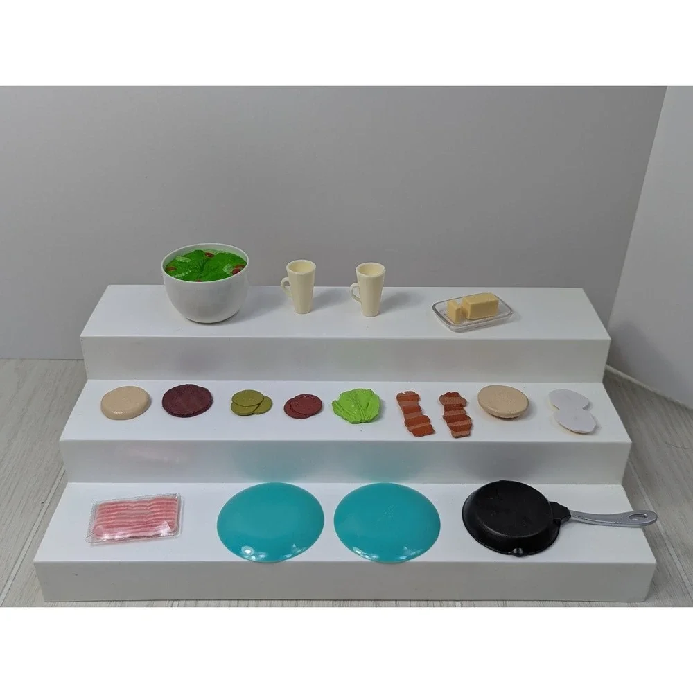 Our Generation Battat + Doll Accessories Burger Breakfast Food Dishes‎ lot